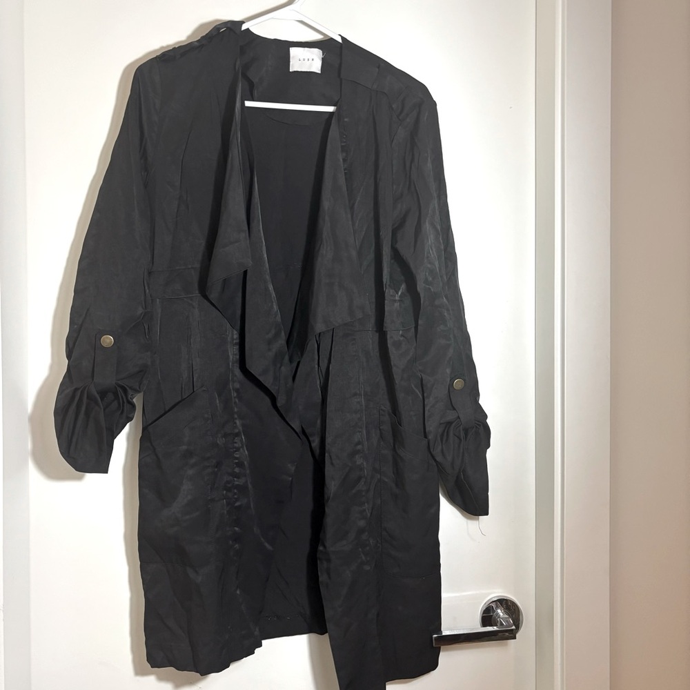 Black Lightweight Overcoat/Trench Coat